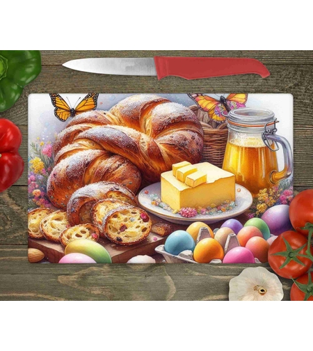 Стъклена дъска за рязане Великден 1