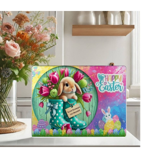 Стъклена дъска за рязане Великден 13