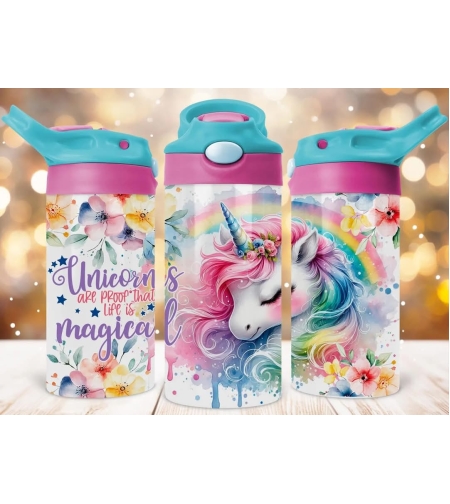 Цветно, свежо и практично – Алуминиево шише с персонализация 1