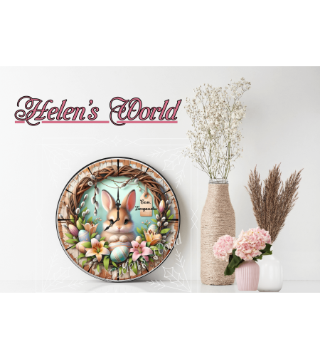 Персонализиран Стъклен часовник Великден 2