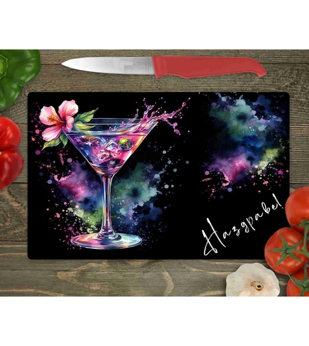 Стъклена дъска за рязане Питие 1