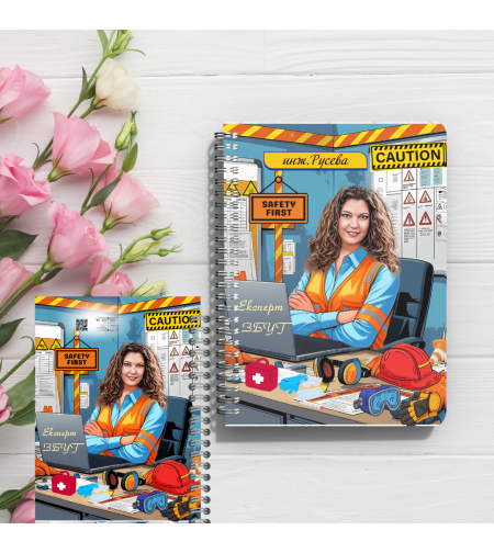 Тефтер ръчно правен персонализиран Инженер ЗБУТ