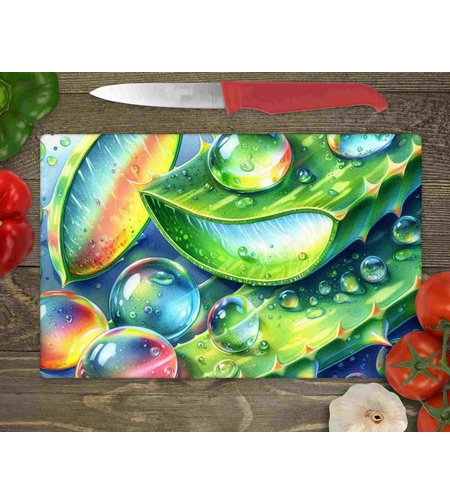 Стъклена дъска за рязане Алое 5