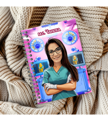 Тефтер ръчно правен персонализиран Медицинска сестра - Артроскоп