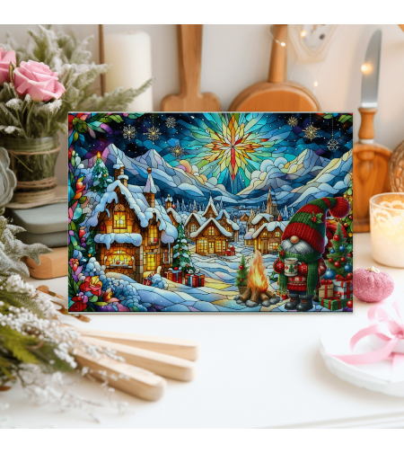 Стъклена дъска за рязане Коледа 67