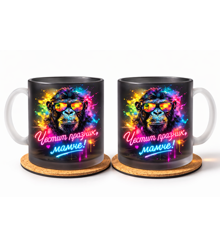 Персонализирани стъклена чаши мат за 8-ми март 4