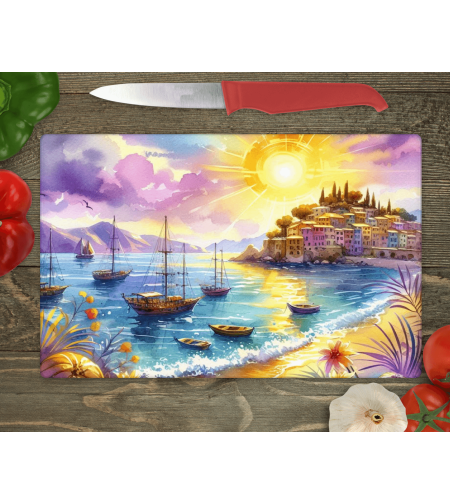 Стъклена дъска за рязане 