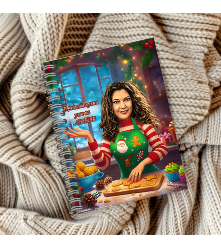 Тефтер ръчно правен персонализиран Коледа карикатура 2