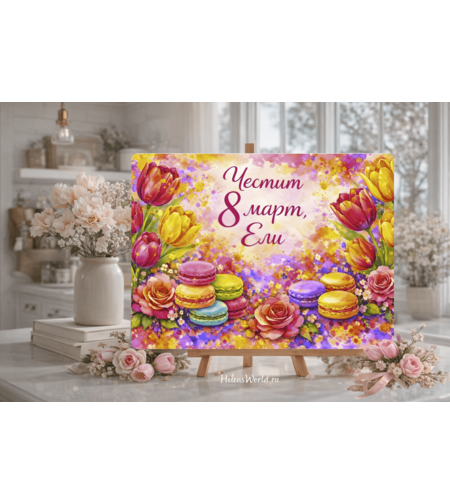 Стъклена дъска за рязане Мама 4