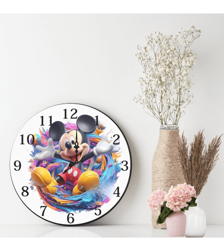 Персонализиран Стъклен часовник Коледа Мики Маус