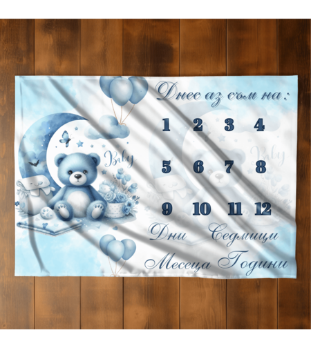 Бебешко одеяло Момче месечинки 3