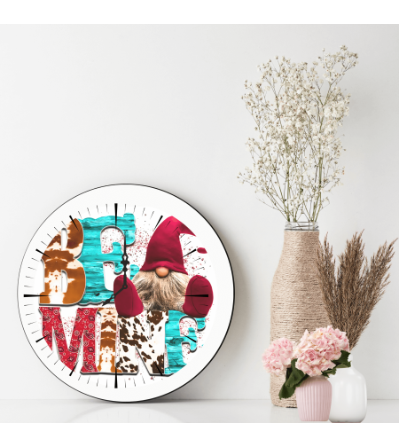 Персонализиран стъклен часовник Гном