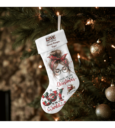 Коледен персонализиран чорап Коледна магия 1