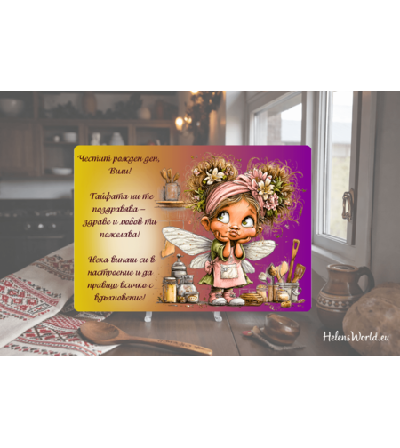 Стъклена персонализирана дъска за рязане Рожден ден 3