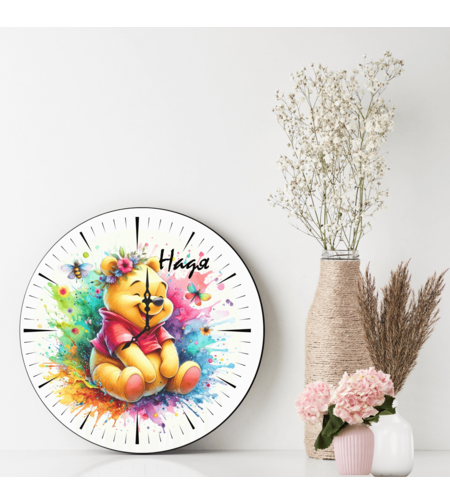 Персонализиран стъклен часовник Мечо Пух