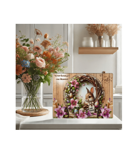 Стъклена дъска за рязане Великден 18