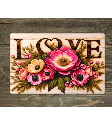 Стъклена дъска за рязане,Цвете 3