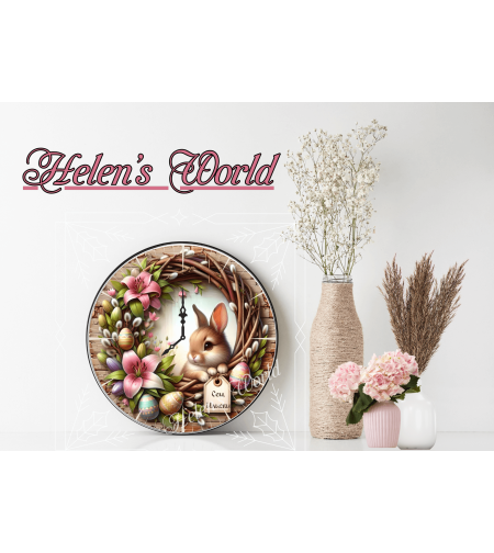 Персонализиран Стъклен часовник Великден 1