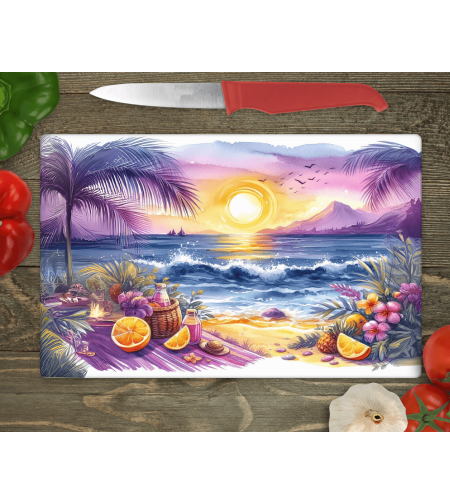 Стъклена дъска за рязане 