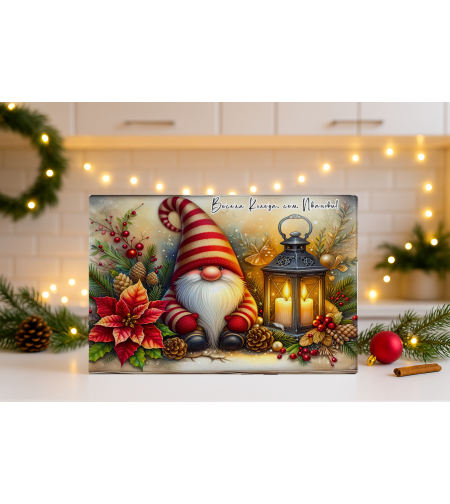 Стъклена дъска за рязане Коледари 144