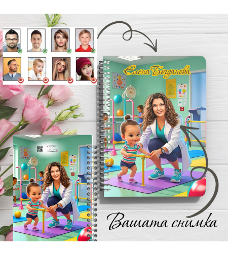 Тефтер ръчно правен персонализиран Рехабилитатор