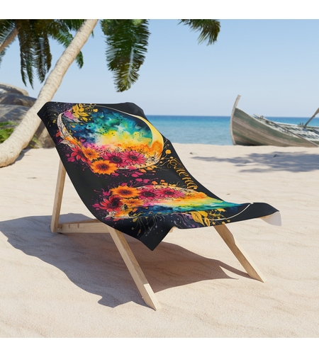 Кърпа за плажа Цветя неон 1