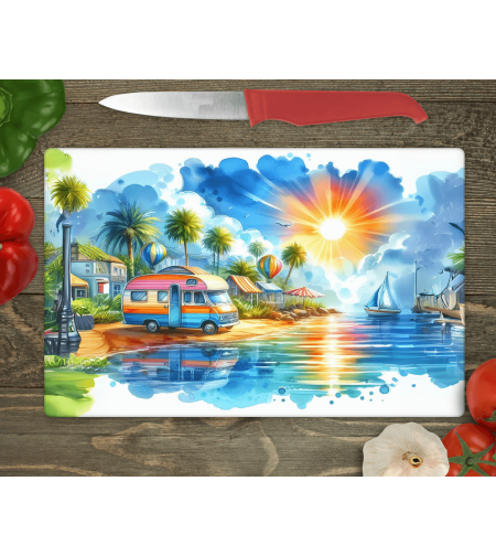 Стъклена дъска за рязане 