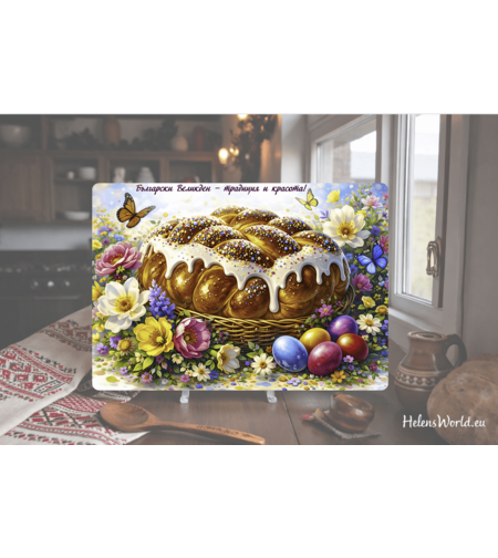 Стъклена дъска за рязане Великден 10