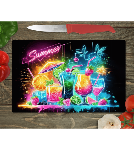 Стъклена дъска за рязане Питие 10