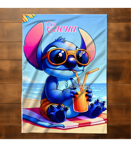 Персонализирано бебешко одеяло Стич 1