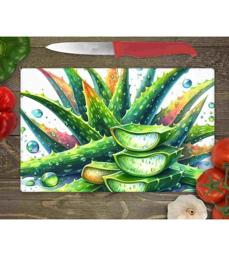 Стъклена дъска за рязане Алое 1