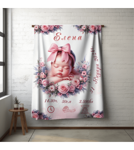 Бебешко одеяло Бебе момиче 7