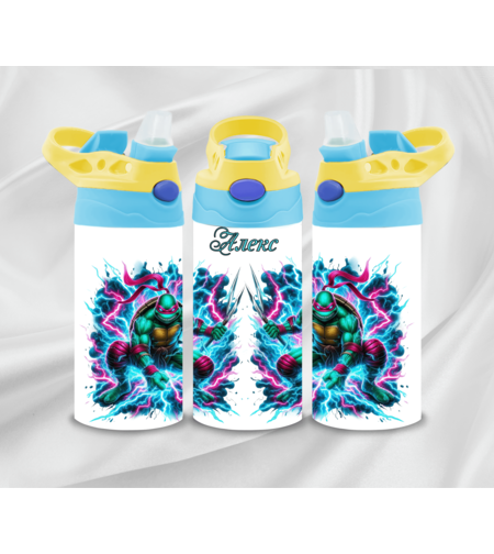 Цветно, свежо и практично – Алуминиево шише с персонализация 26