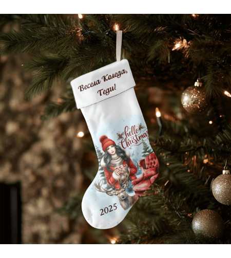 Коледен персонализиран чорап Коледна магия