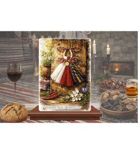 Стъклена персонализирана дъска  Баба Марта 6