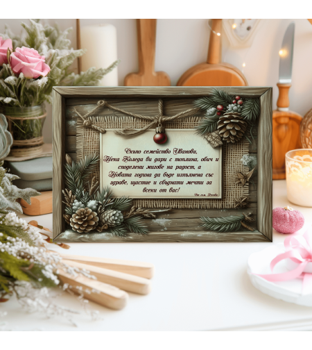 Стъклена дъска за рязане Коледа 77