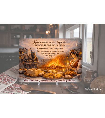 Стъклена персонализирана дъска за рязане Прошка