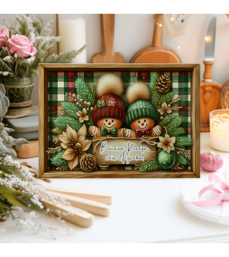 Стъклена дъска за рязане Коледа 95