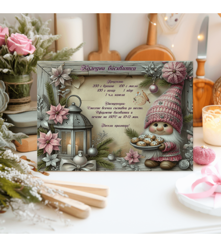 Стъклена дъска за рязане Коледа 24