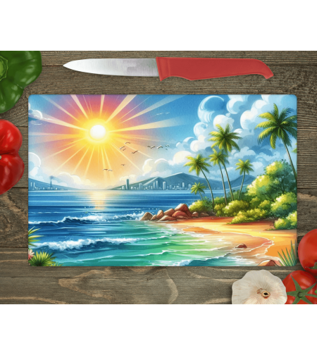 Стъклена дъска за рязане 