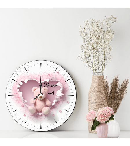 Персонализиран Стъклен часовник Свети Валентин 1