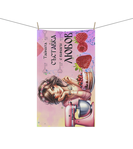 Персонализирана кухненска кърпа Сладкарка 30×50 см 1