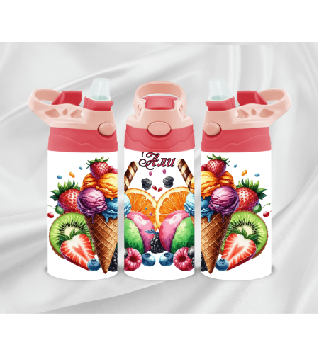 Цветно, свежо и практично – Алуминиево шише с персонализация 18