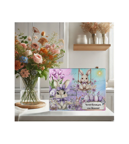 Стъклена дъска за рязане Великден 19