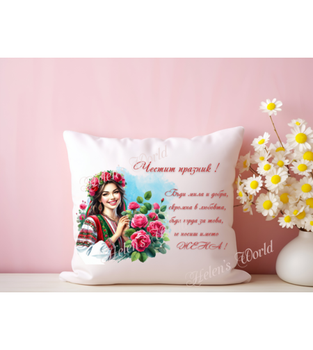 Персонализирана възглавничка 8 Март 6