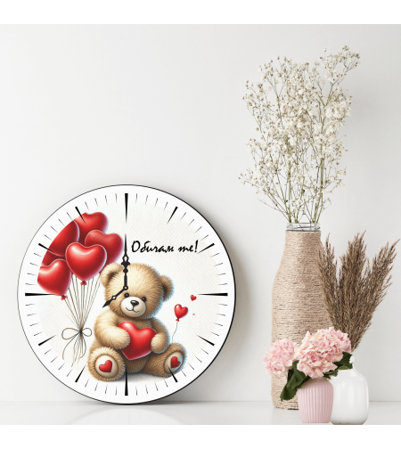 Персонализиран Стъклен часовник Свети Валентин 2