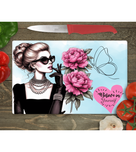 Стъклена дъска за рязане, 