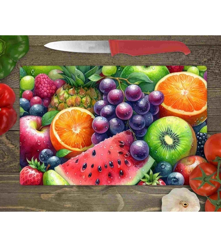 Стъклена дъска за рязане Плодове 1