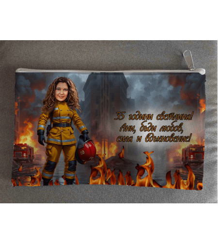 Персонализиран несесер Карикатура Пожарникарка