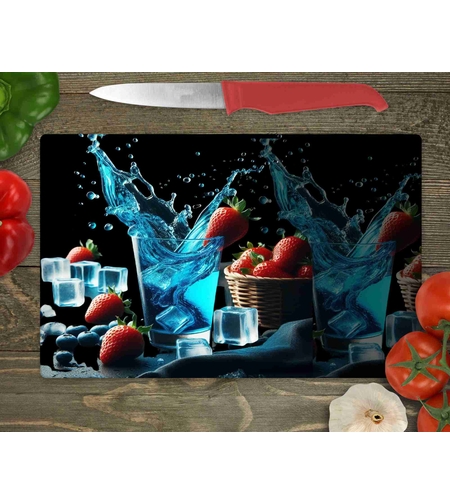 Стъклена дъска за рязане Питие 3